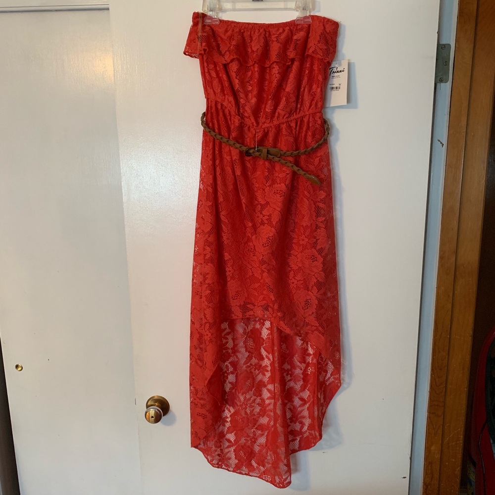High low maxi lace dress